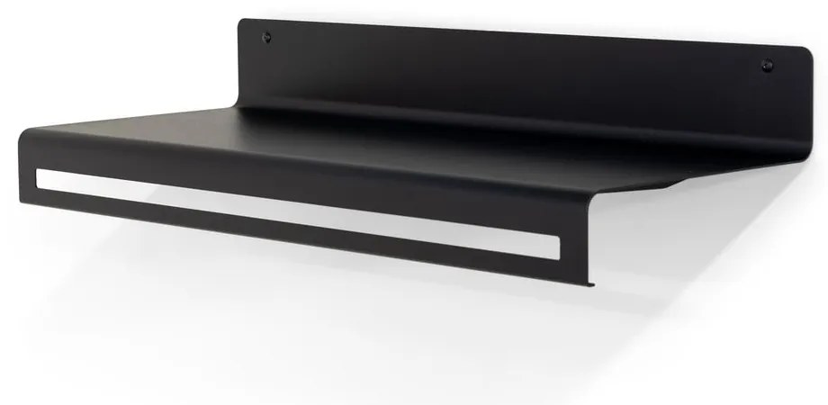 Czarny metalowy wieszak ścienny z półką Sway – Spinder Design