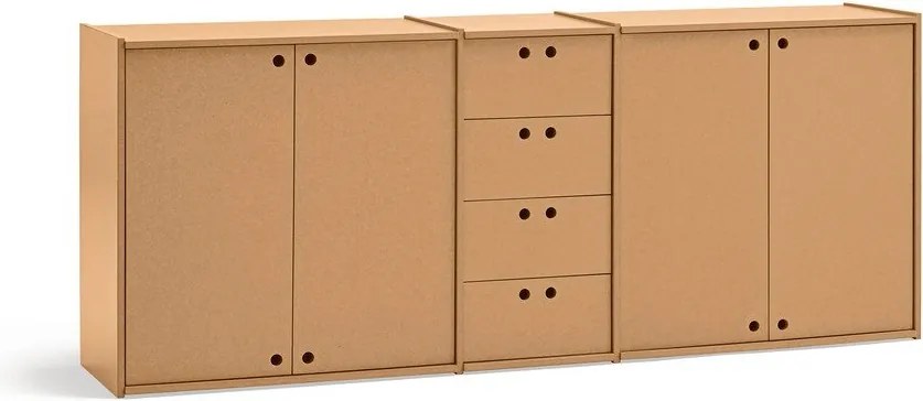 Komoda w naturalnym kolorze 197x80x40 cm Wally – Teulat