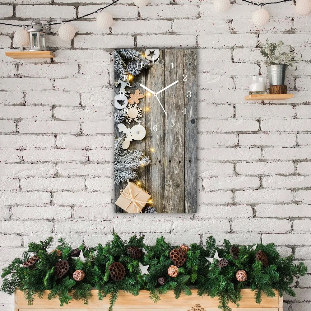 Zegar ścienny Choinka Święta Prezenty Ozdoba