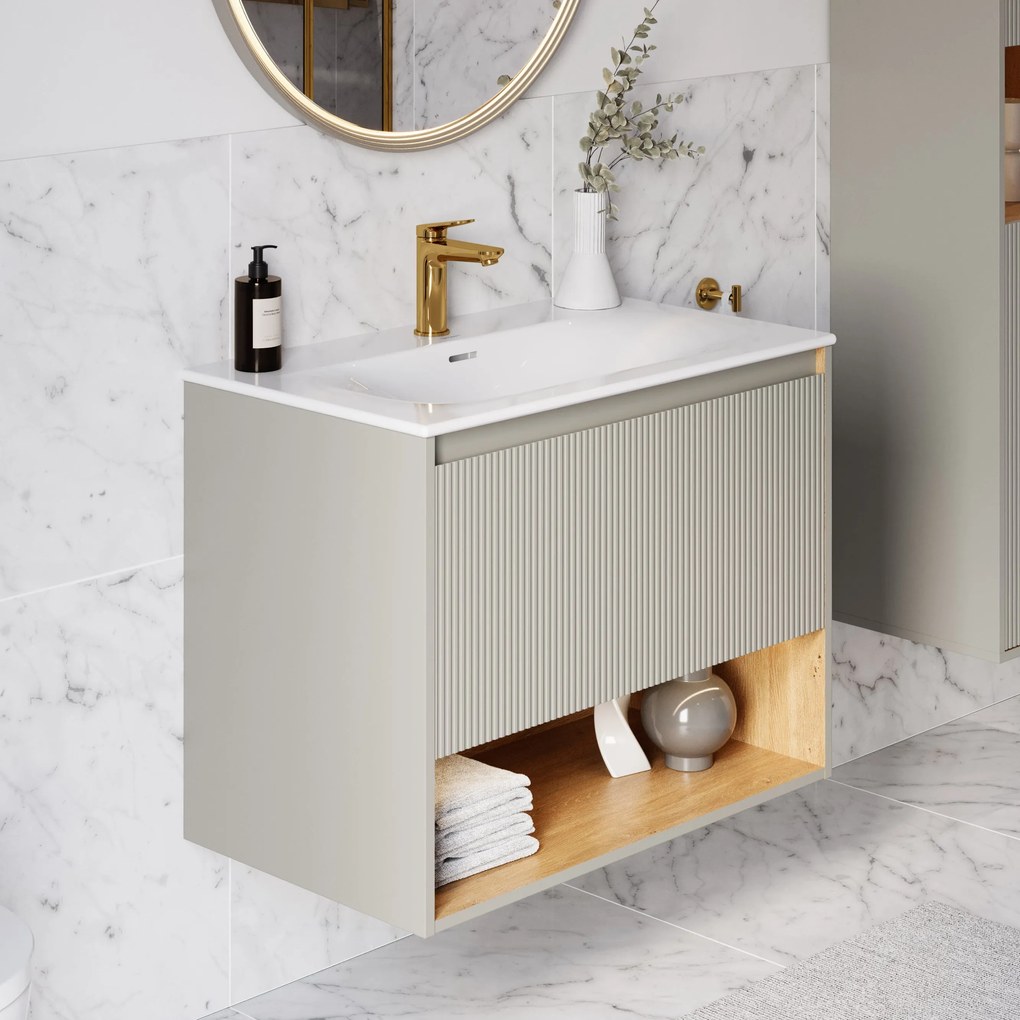 Szafka podumywalkowa BELDIVO 80 cm z umywalką ceramiczną Duravit