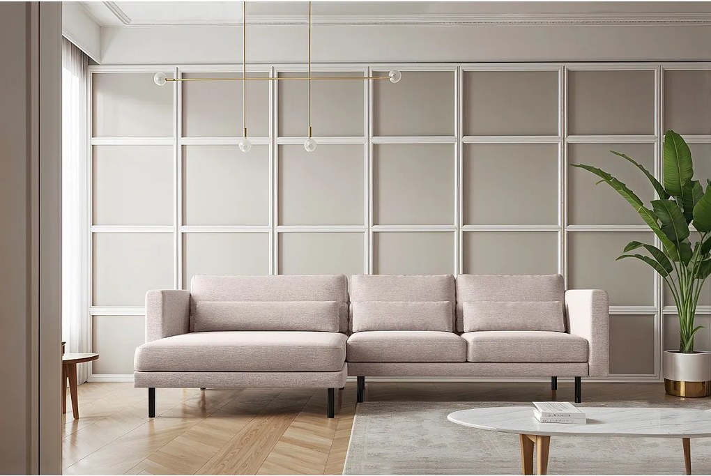 Narożnik w kształcie L Dani L, tkanina Verita, Beżowy, Lewy