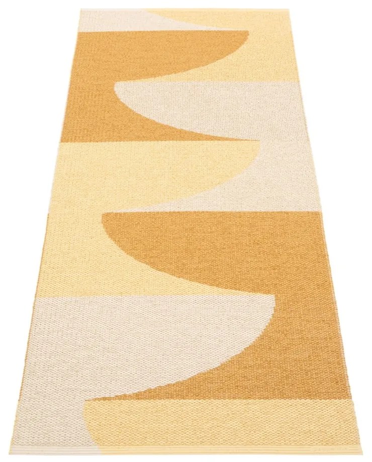 Chodnik odpowiedni na zewnątrz w kolorze ochry 70x180 cm Hill Ochre Pale Yellow – Pappelina