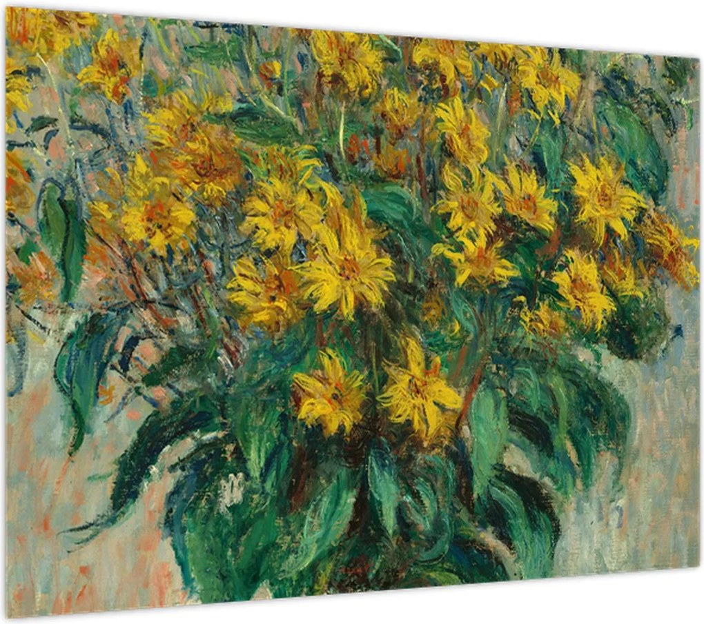 Obraz - Claude Monet, Jerusalem Artichoke Flowers, reprodukcje (70x50 cm)