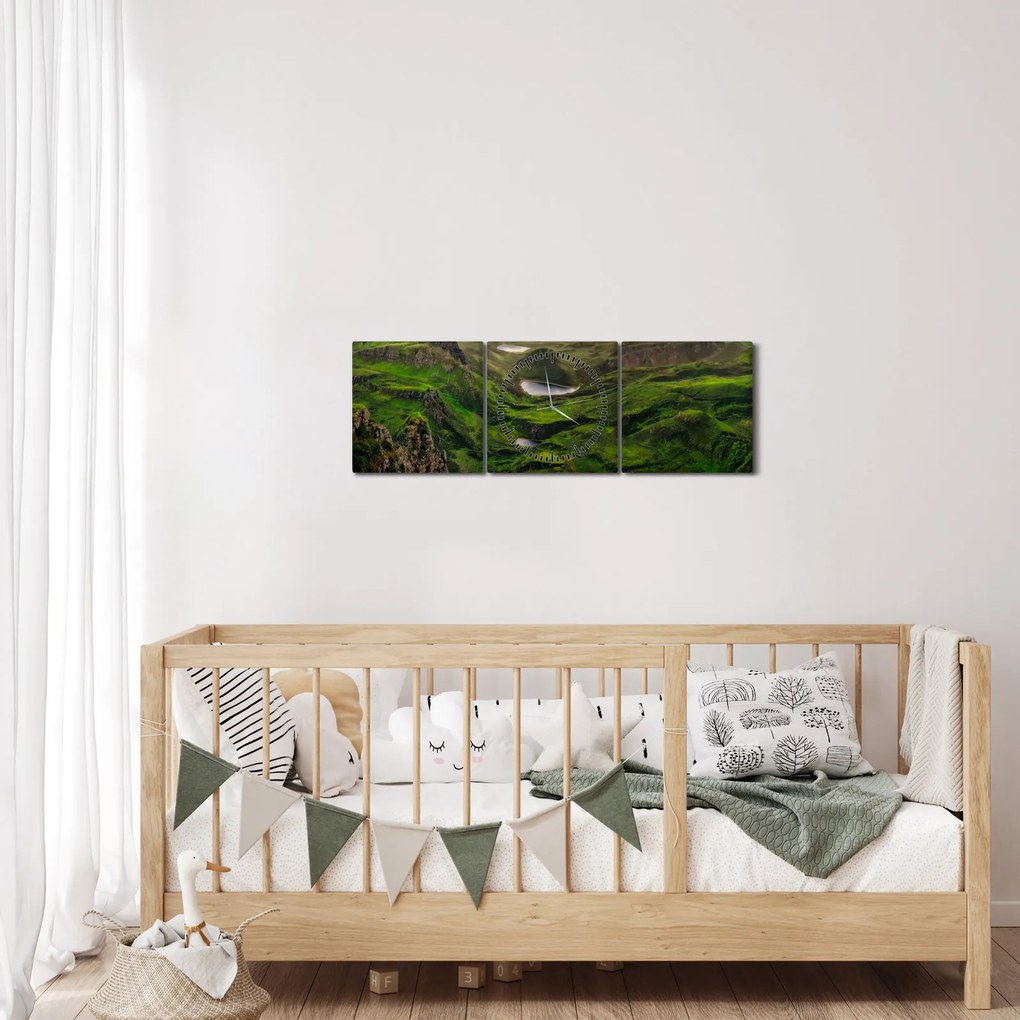 Obraz - Quiraing, Szkocja (z zegarem) (90x30 cm)