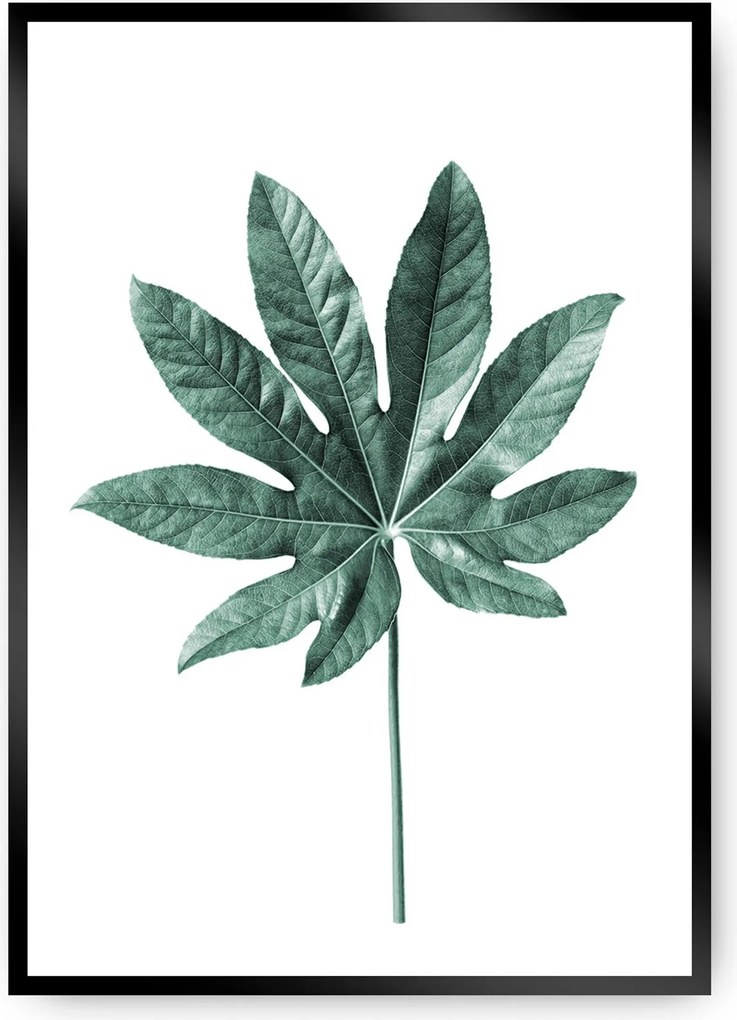 Plakat Leaf Emerald Green