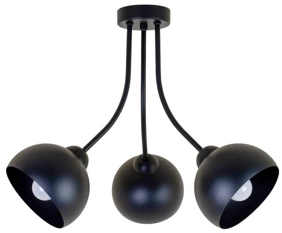 Przysufitowy żyrandol QUEEN 3xE27/15W/230V czarny