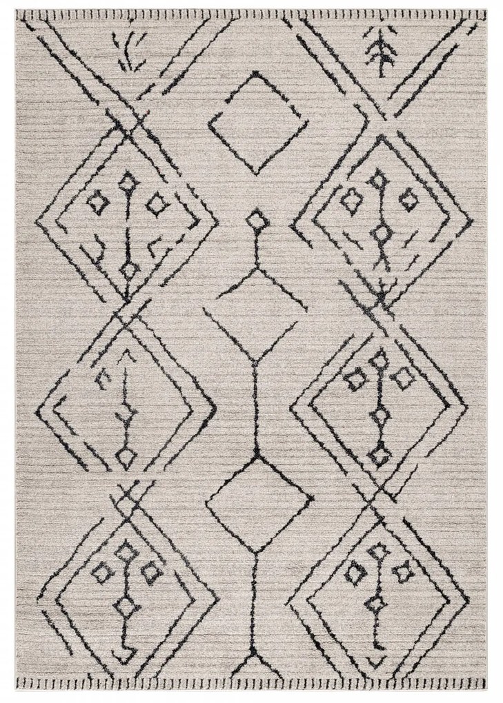 Dywan poliestrowy Berber rustykalny beżowy 140 cm x 200 cm