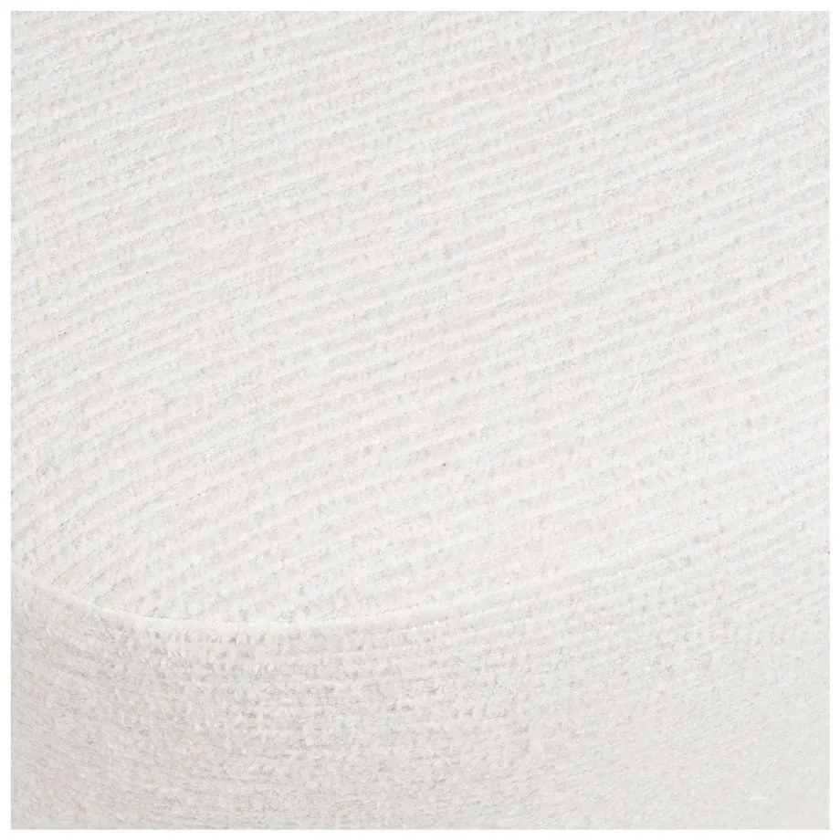 Kremowy puf z tkaniny szenilowej Hilo – House Nordic