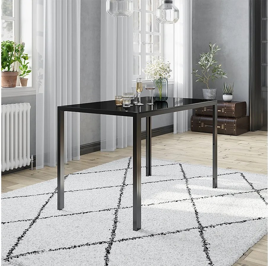 Stół do jadalni czarny 120x70x75 grand