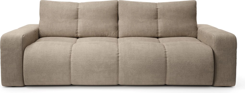 Masseno Sofa DUCA z funkcją spania i pojemnikiem na pościel - Szary - FLOW 01