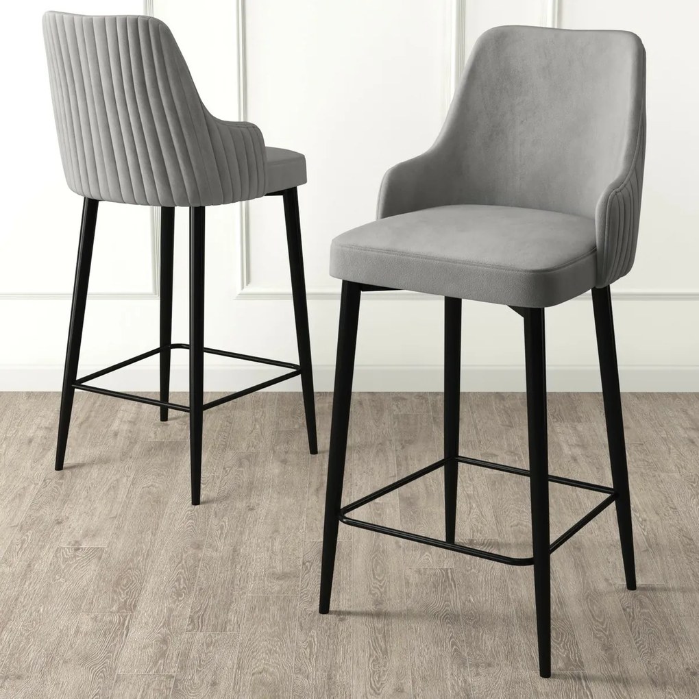 Zestaw krzeseł barowych Enox Grey, 6 szt., 6 szt.