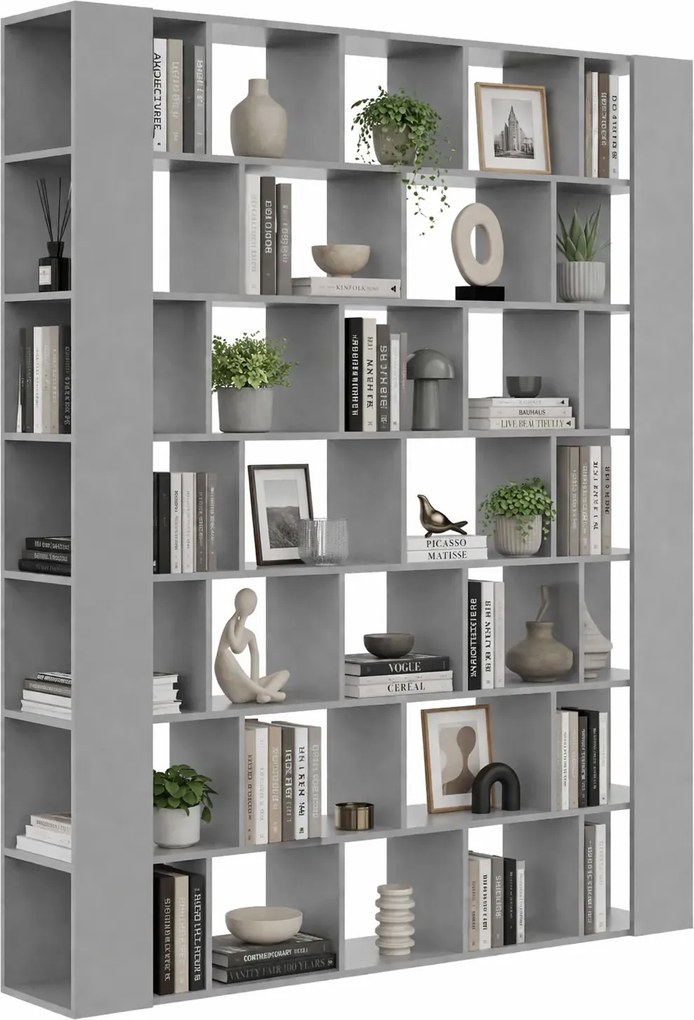 Szary nowoczesny regał biblioteczka na książki S9-N41
