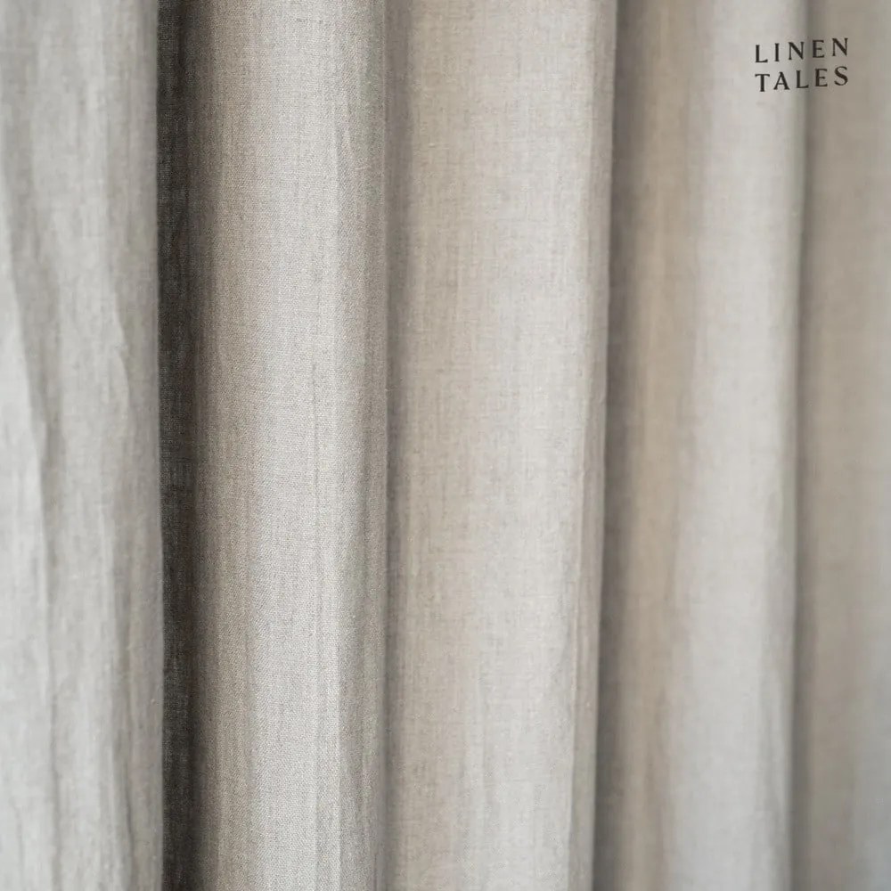 Beżowa zasłona 140x330 cm Night Time – Linen Tales