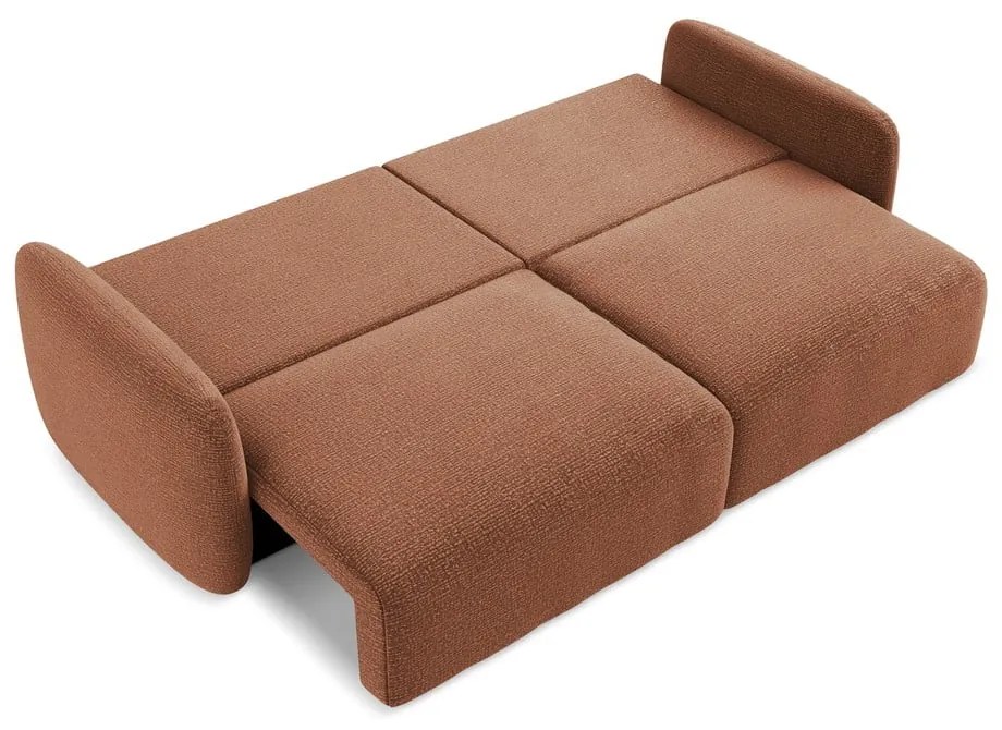 Ceglasta rozkładana/ze schowkiem sofa 238 cm Kalena – Makamii