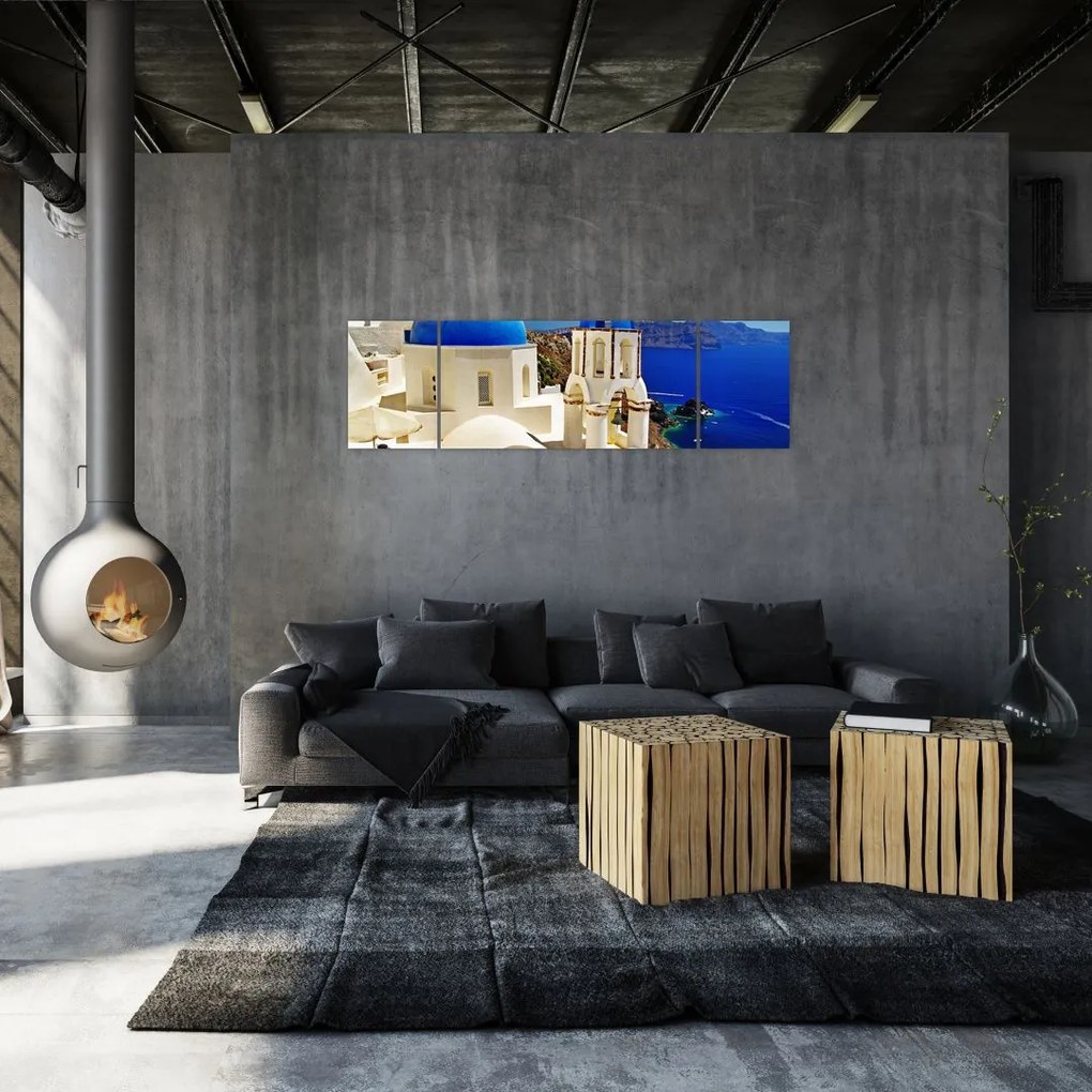 Obraz - Santorini, Grecja (170x50 cm)