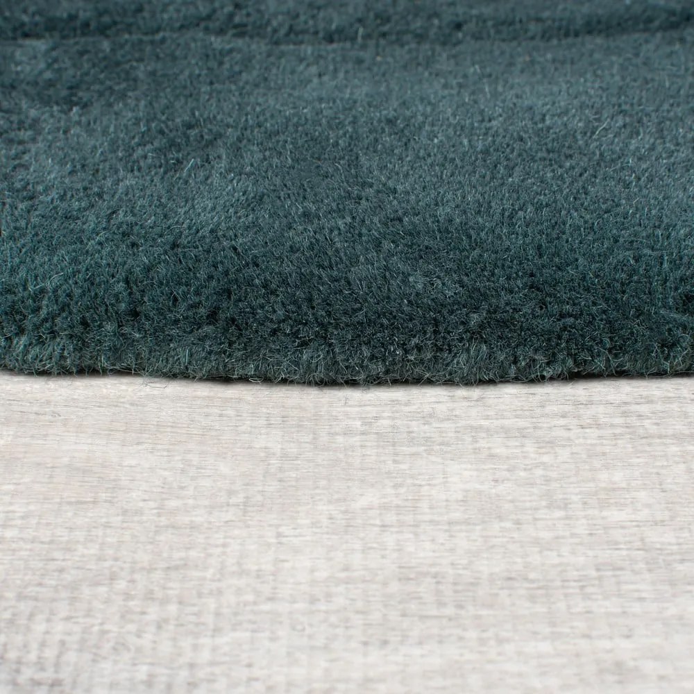 Zielononiebieski wełniany okrągły dywan tkany ręcznie ø 160 cm Shard Teal – Flair Rugs