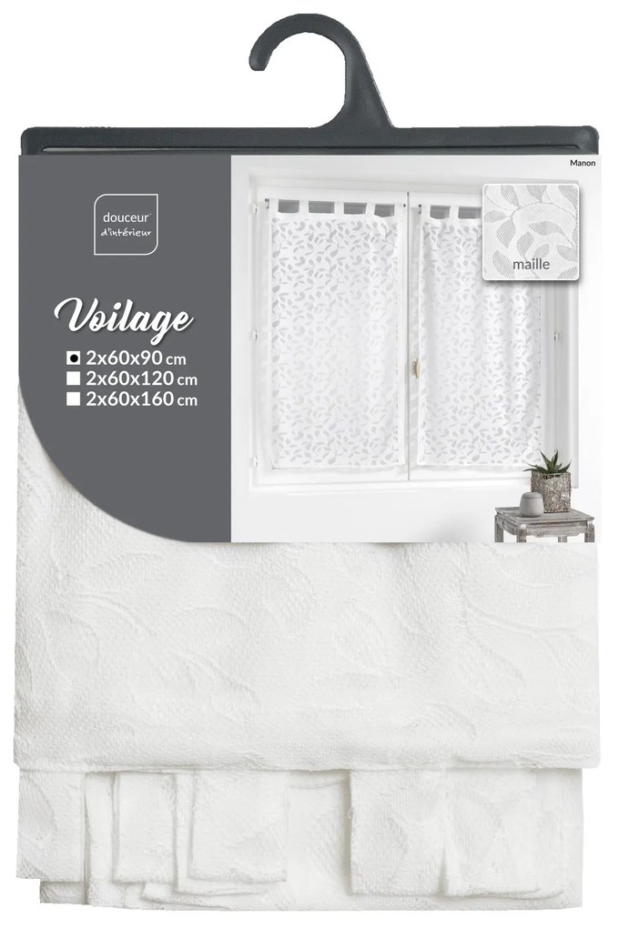 Zestaw firanek na szelkach MANON, 60 x 90 cm, 2 szt.