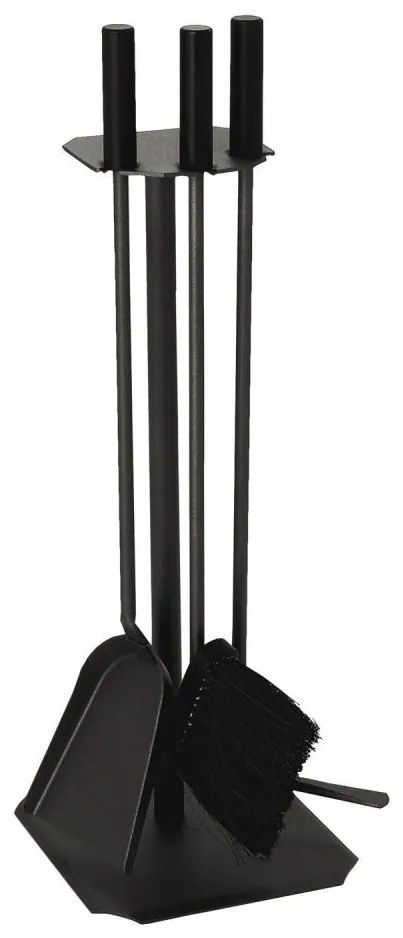 Narzędzia kominkowe 4 szt. czarne