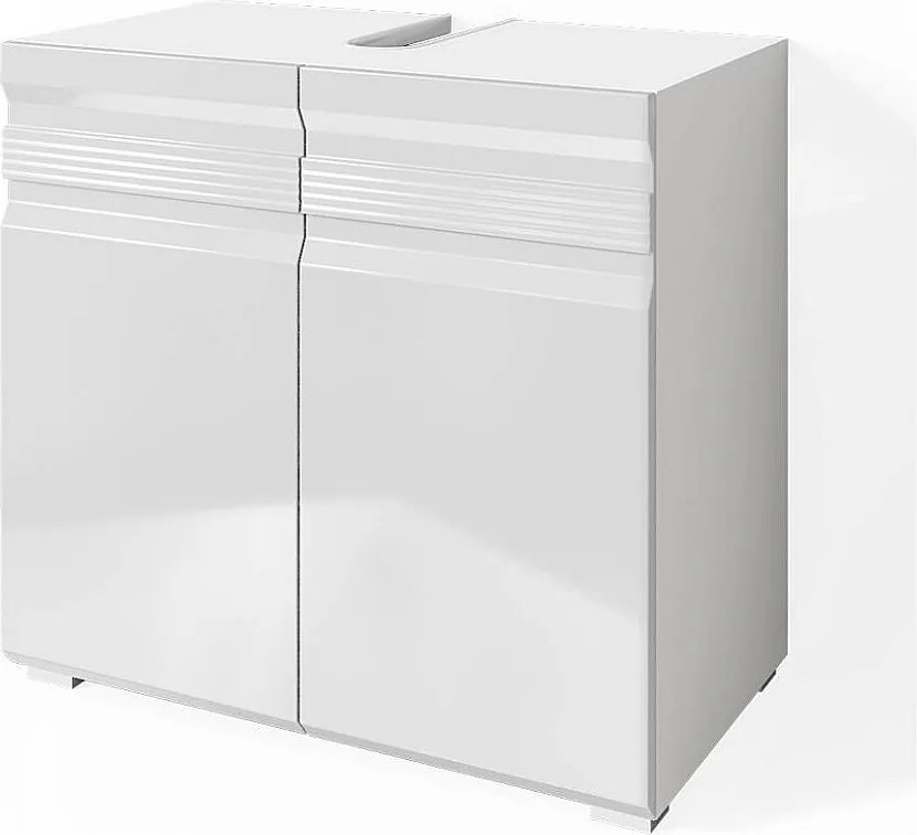 Szafka pod umywalkę biały wysoki połysk 60x34x56 fredd