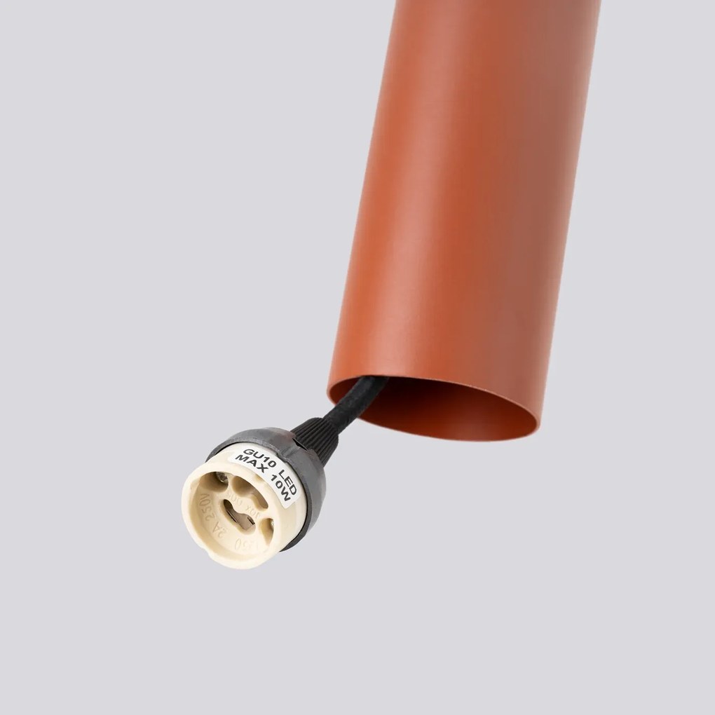 Lampa wisząca LAGOS 1 ochra czerwona SOLLUX LIGHTING
