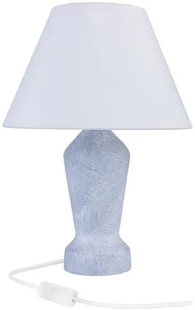 Drewniana lampka nocna z abażurem szary marmur - S225 B4-P70