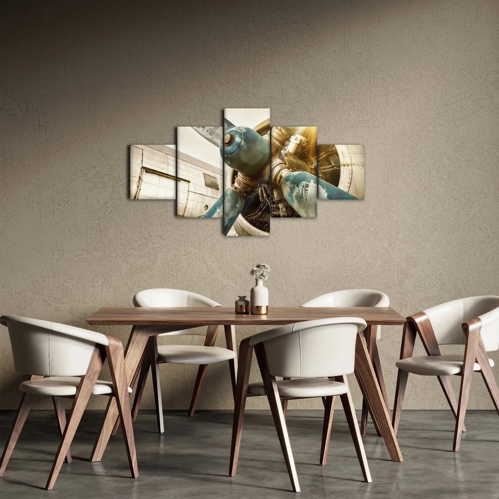 Obraz - Śmigło starego samolotu (125x70 cm)