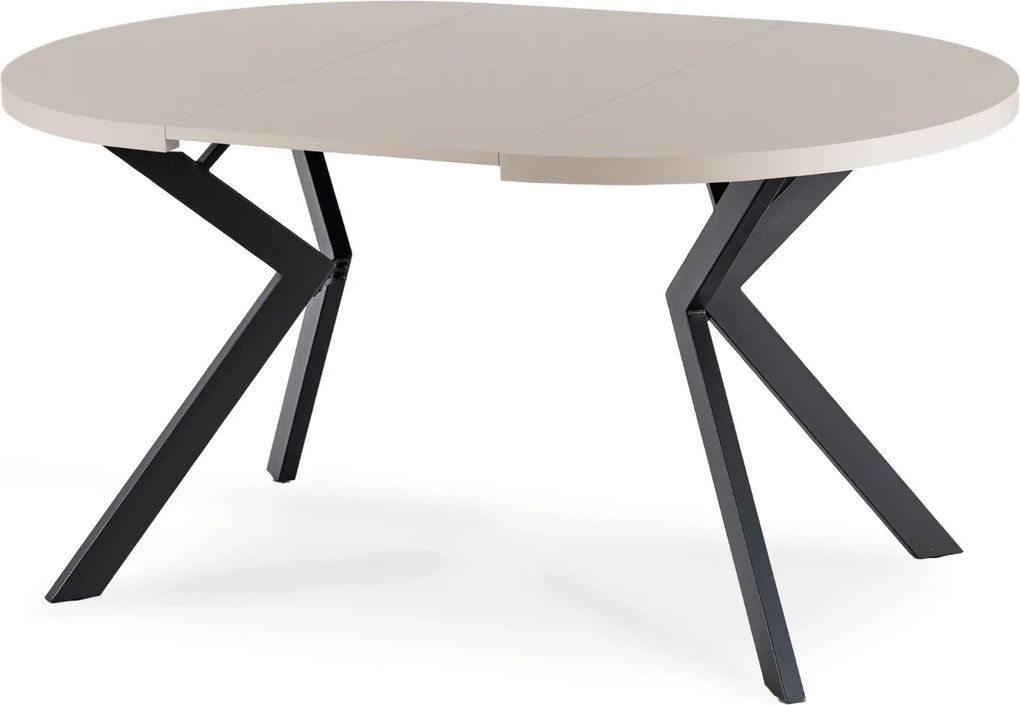 Nowoczesny stół rozkładany Lukas 100-250 cm, kaszmir/czarny
