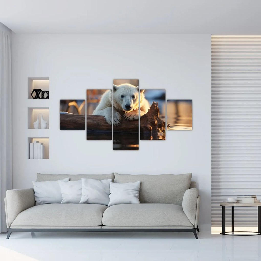 Obraz - Niedźwiedź polarny (125x70 cm)