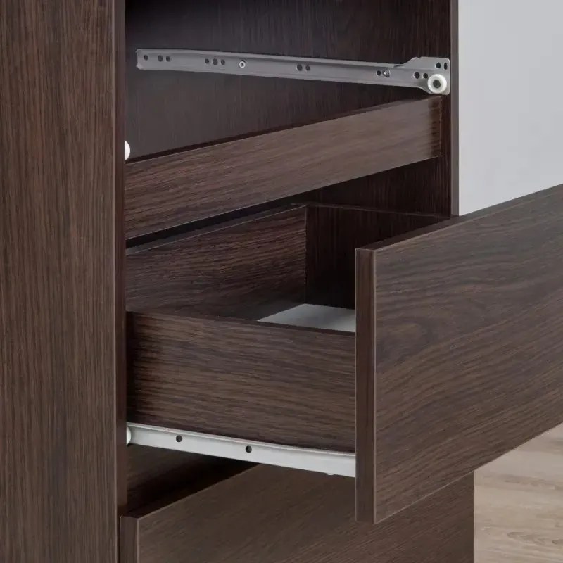 Klasyczna Komoda Z Szufladami Wenge D7-W79