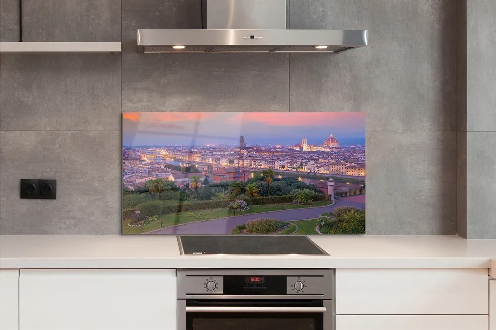 Panel szklany do Kuchni Panorama nad Włoską Rzeką