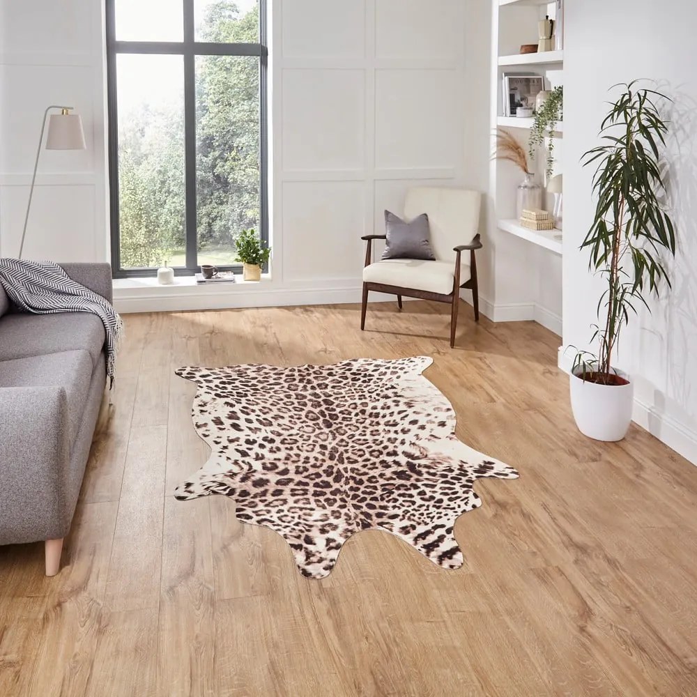 Brązowo-beżowy dywan 195x155 cm Faux Leopard – Think Rugs