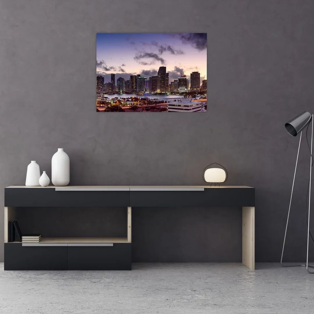Obraz metropolii z drapaczami chmur (70x50 cm)
