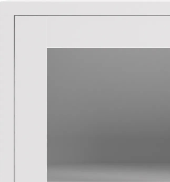 Regał biurowy ze szklanymi drzwiami Prima biały