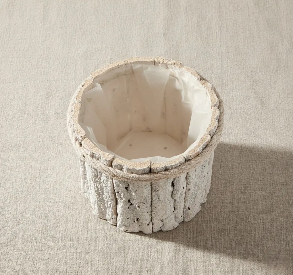 Osłonka z kory 12 cm Naturalna Doniczka Boho Rustykalna Dekoracja do Roślin