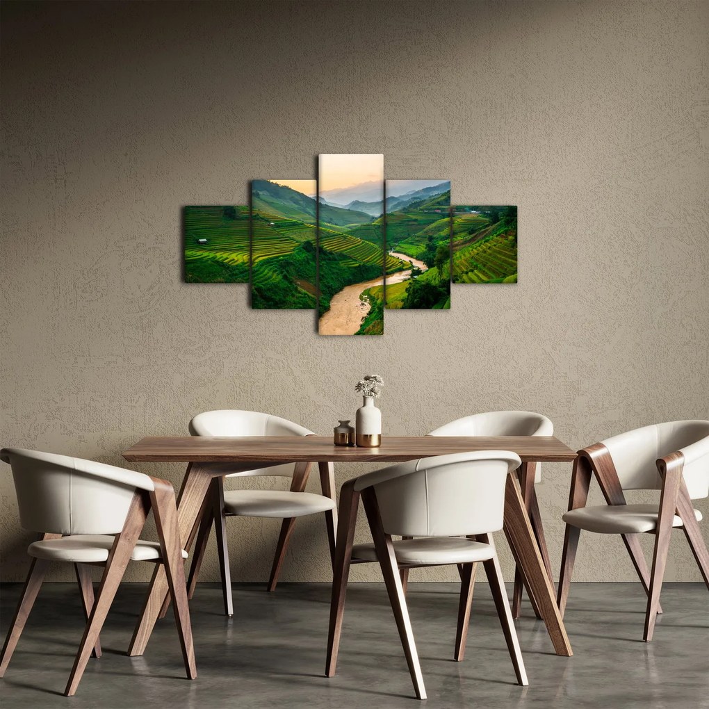 Obraz - Tarasy ryżowe II. (125x70 cm)