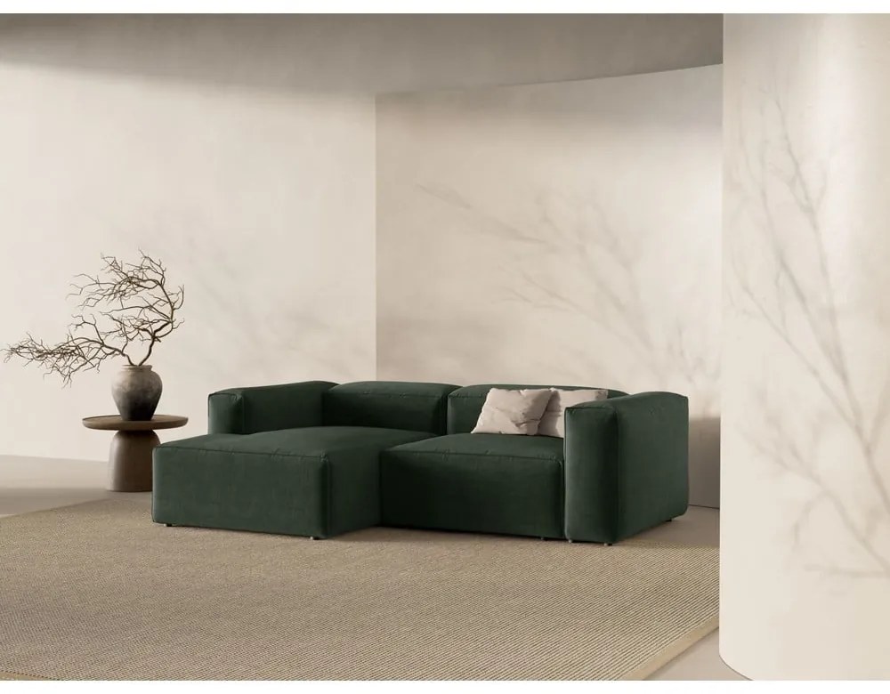 Zielony narożnik (lewostronny/z szezlongiem) Bergamo – Cosmopolitan Design