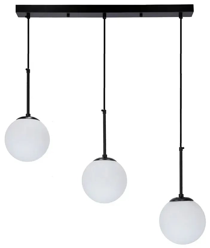 Potrójna czarna lampa wisząca - D269 S3-P09