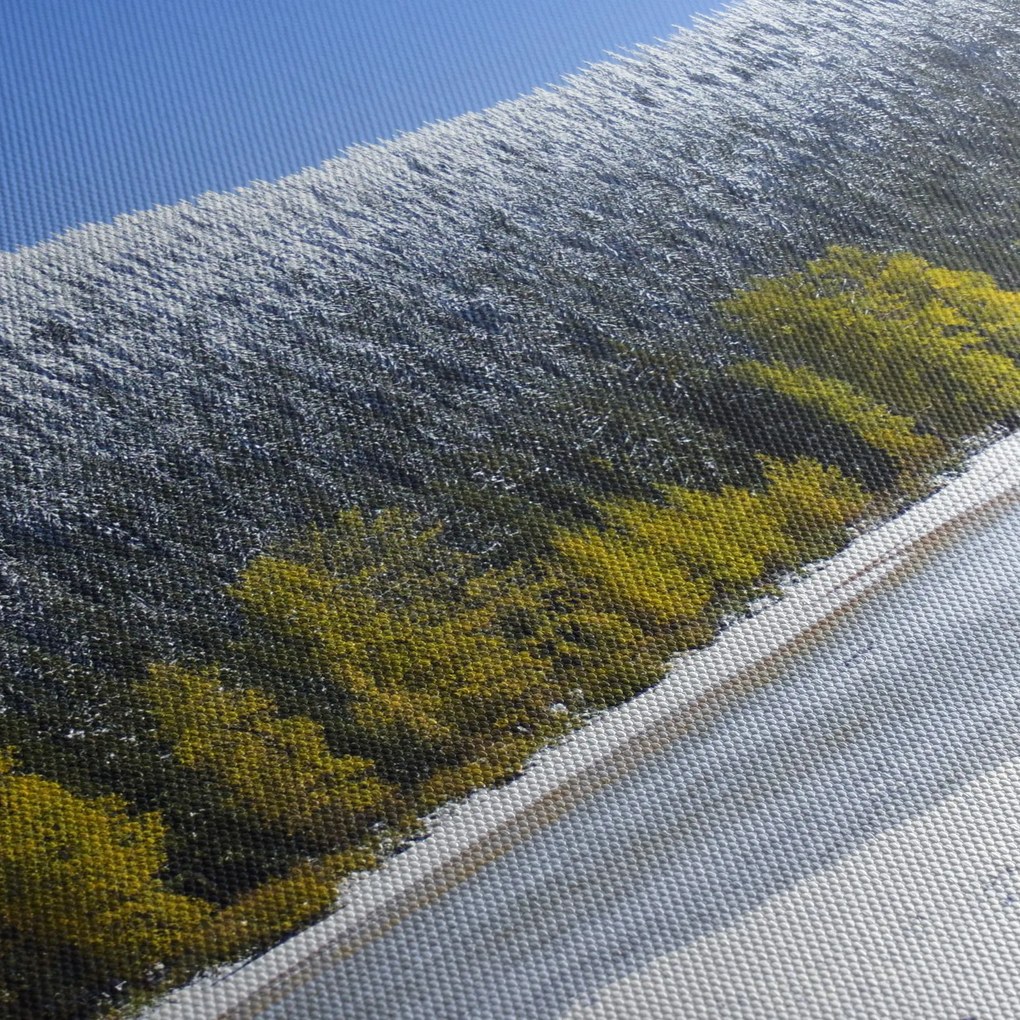 Obraz - ośnieżone góry zimą (170x50 cm)