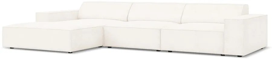 Beżowy narożnik (lewostronny) z materiału bouclé Jodie – Micadoni Home