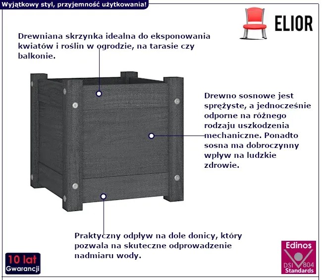 Donica ogrodowa szara G1-M94