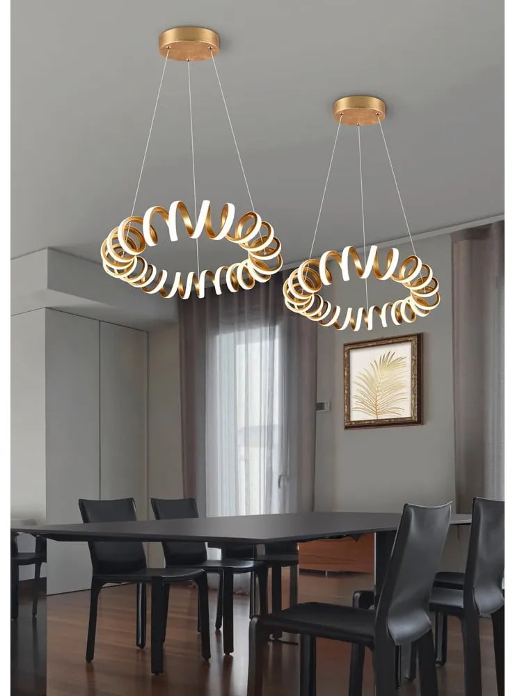 Lampa wisząca LED w kolorze złota ø 55 cm Curl – Trio