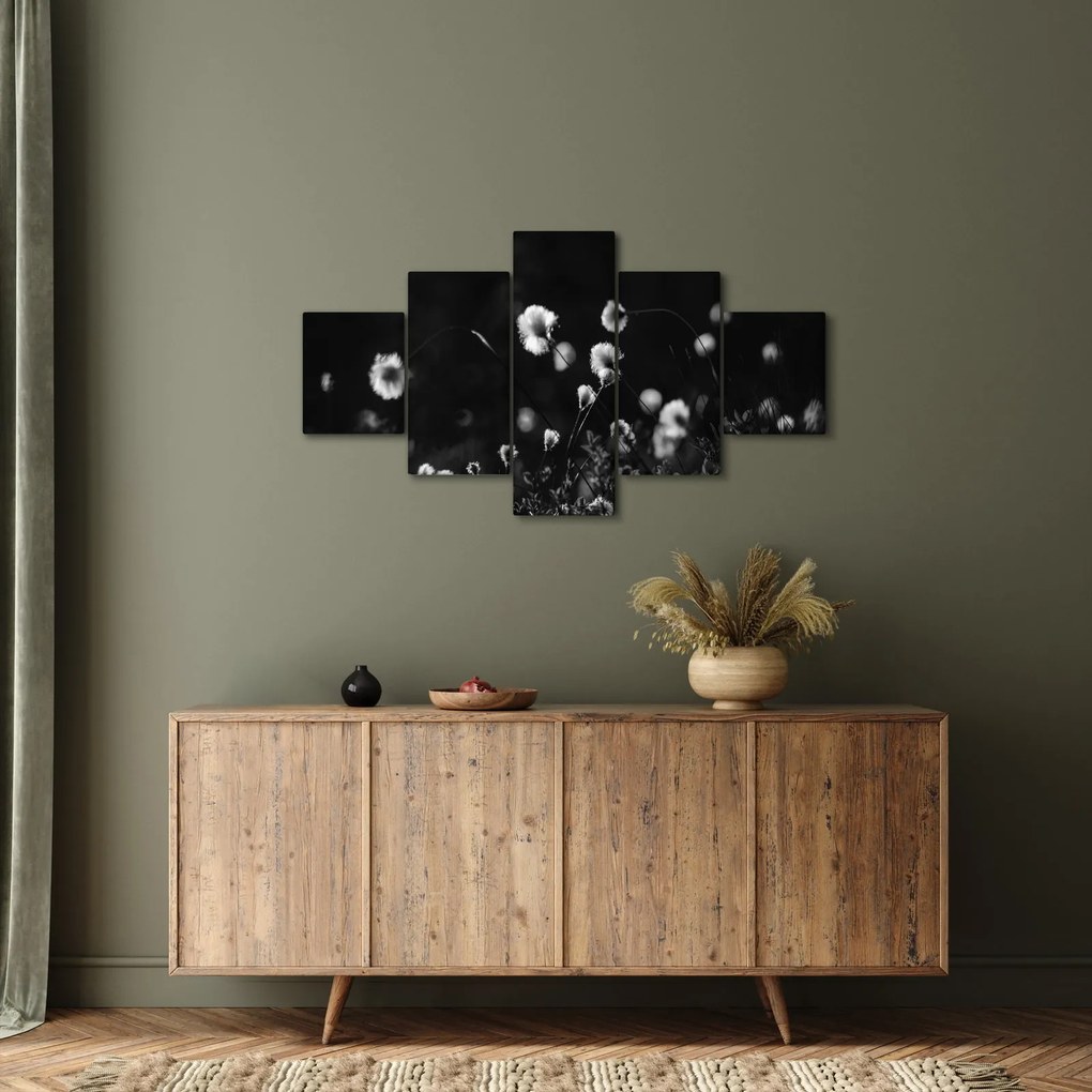 Obraz - Łąka z trawą bawełnianą N⁰1 (125x70 cm)