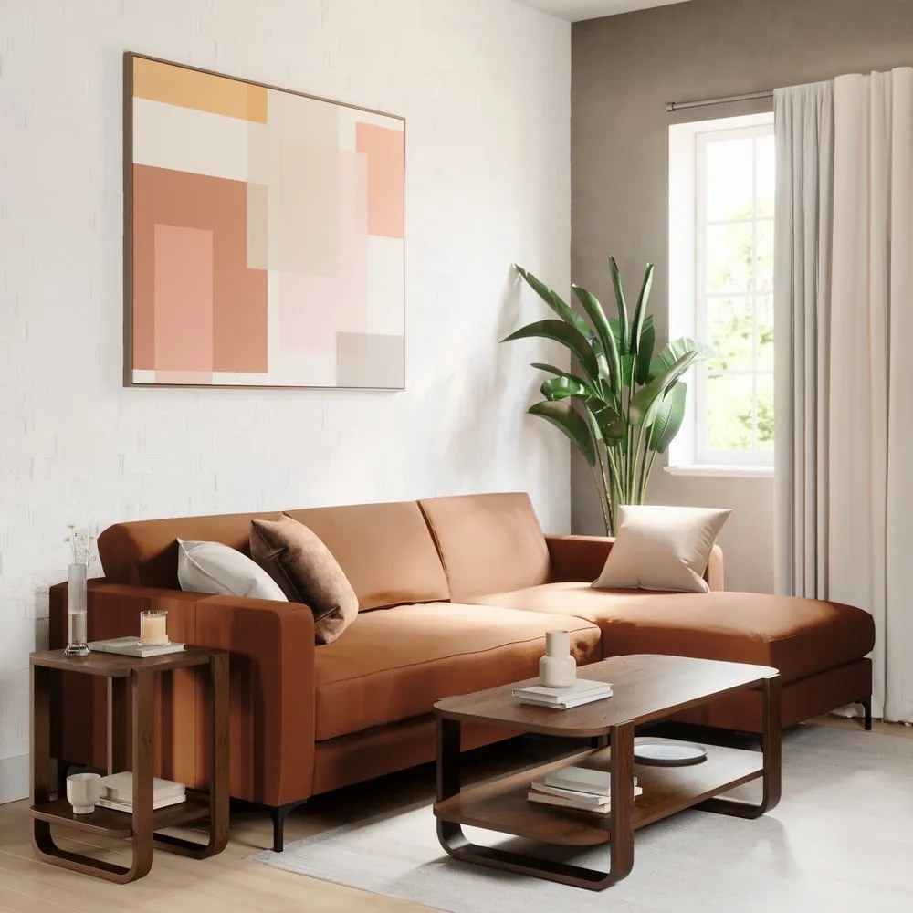 Brązowy stolik z drewna eukaliptusowego 55x109 cm Bellwood – Umbra