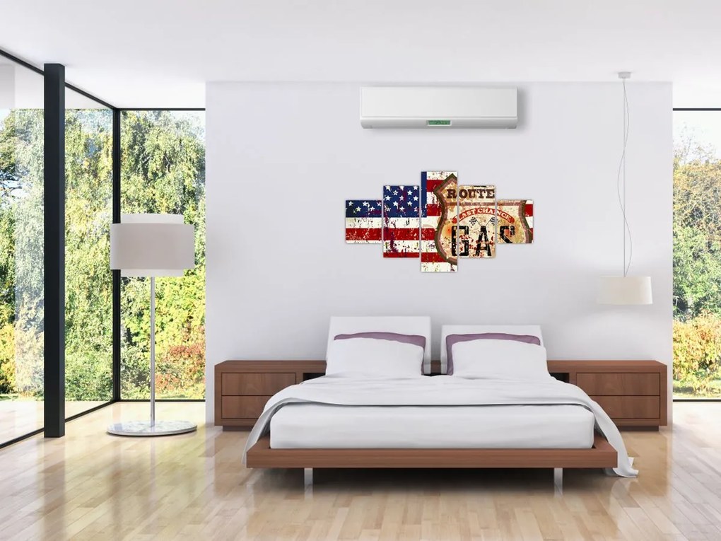 Obraz - Vintage flaga (125x70 cm)