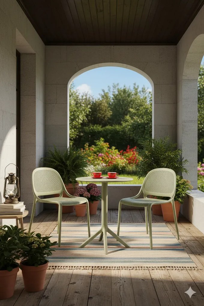 Miętowe skandynawskie sztaplowane krzesło Z0-K58