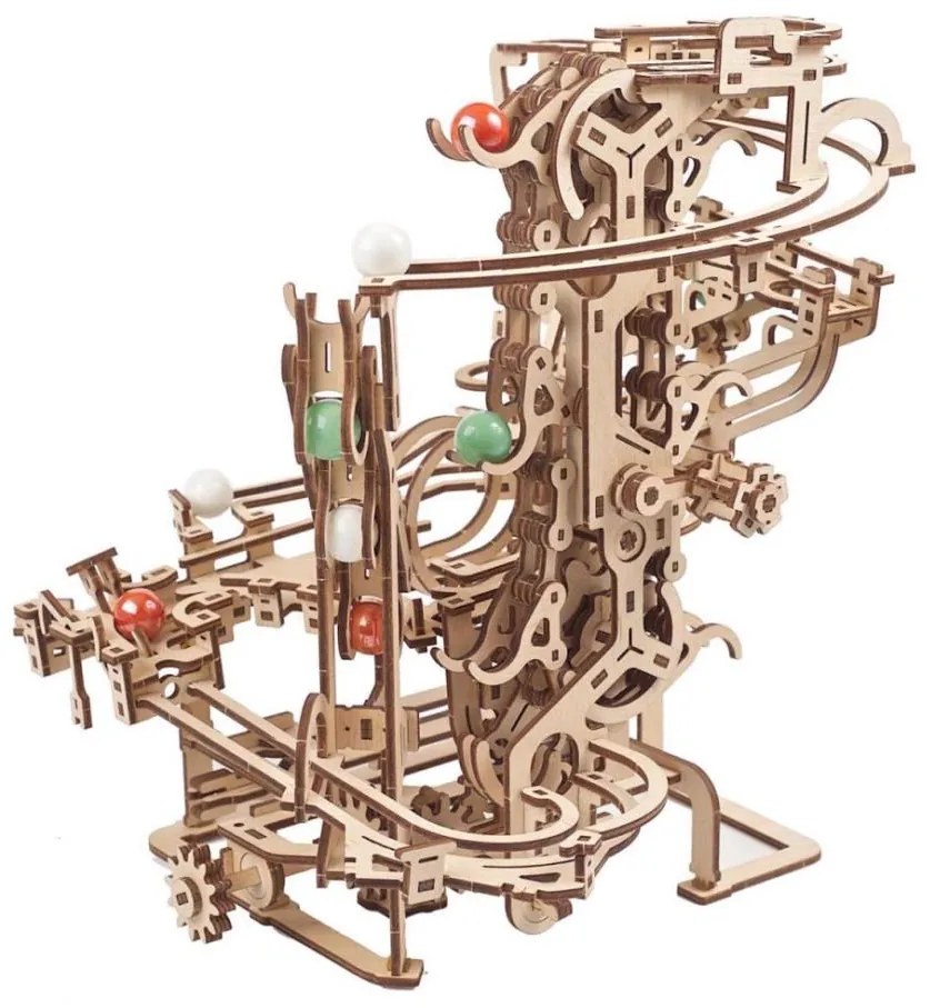 Ugears - 3D drewniane puzzle mechaniczne Tor kulkowo-łańcuchowy