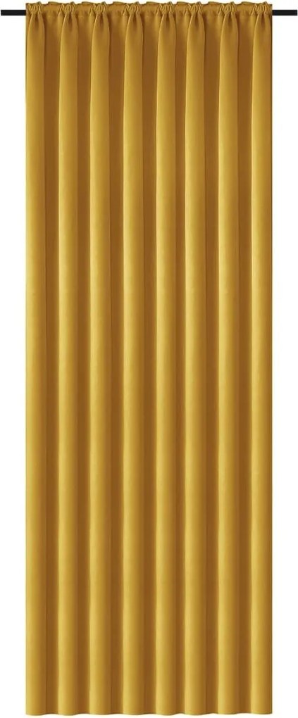 Żółta zasłona OXFORD 140x250 cm Zawieszanie: Metalowe pierścienie