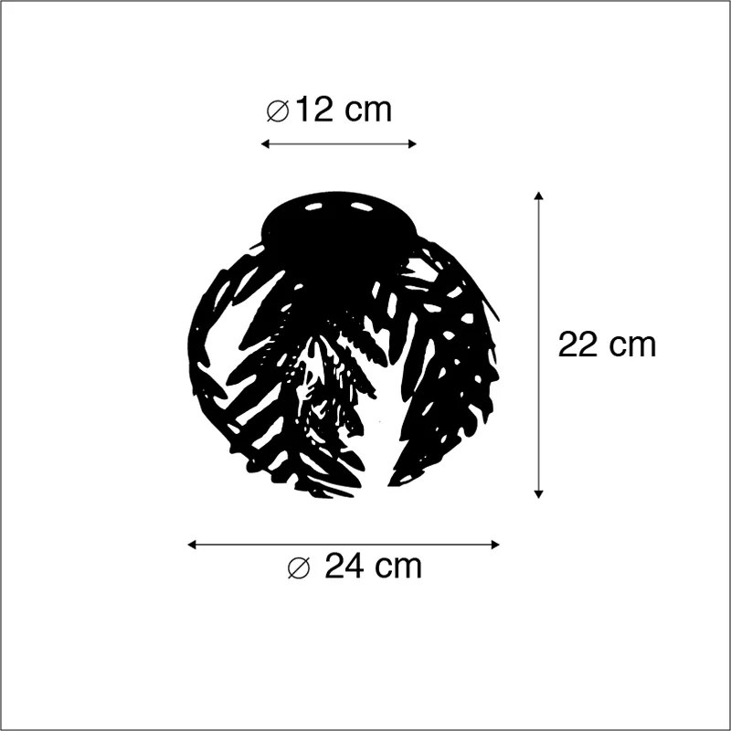 Inteligentna lampa sufitowa w stylu vintage złota 24 cm z WiFi ST64 - Botanica Retro Oswietlenie wewnetrzne