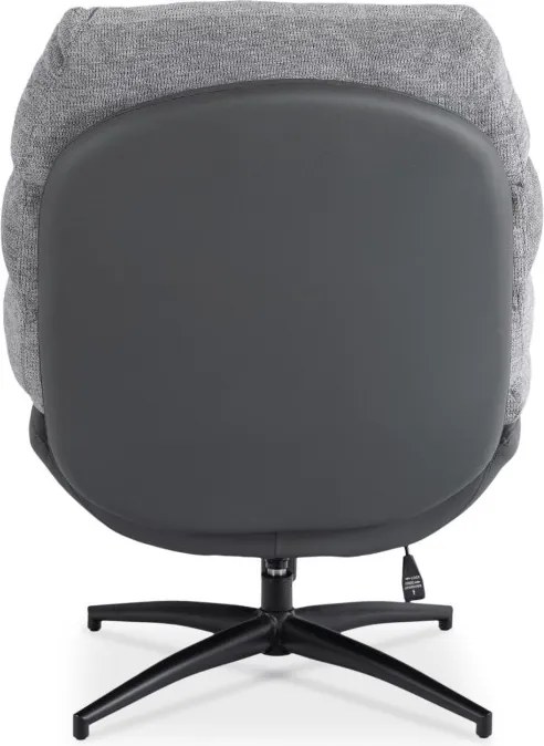 Fotel Wypoczynkowy Obrotowy ASTURIA do Salonu Szary Nowoczesny