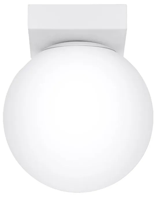 Biała lampa sufitowa ze szklanym kloszem ø 12 cm Umerta – Sollux